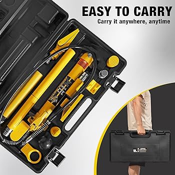 Amazon.com: YELLOW JACKET 10 ton Porta Power Kit Hydraulic
